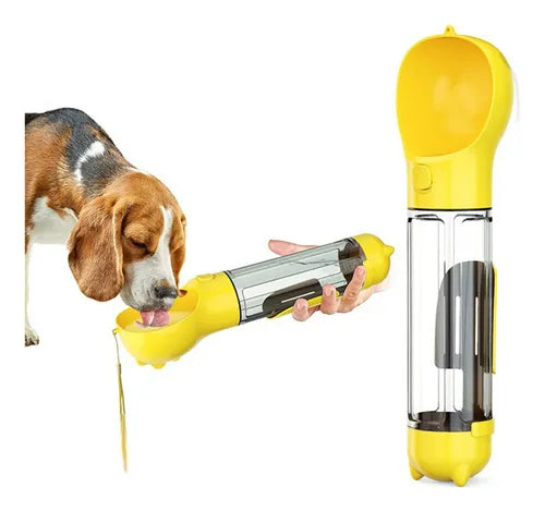 Botella Canina Multifuncional 4 en 1 – ¡Práctica, Portátil y sin Derrames!