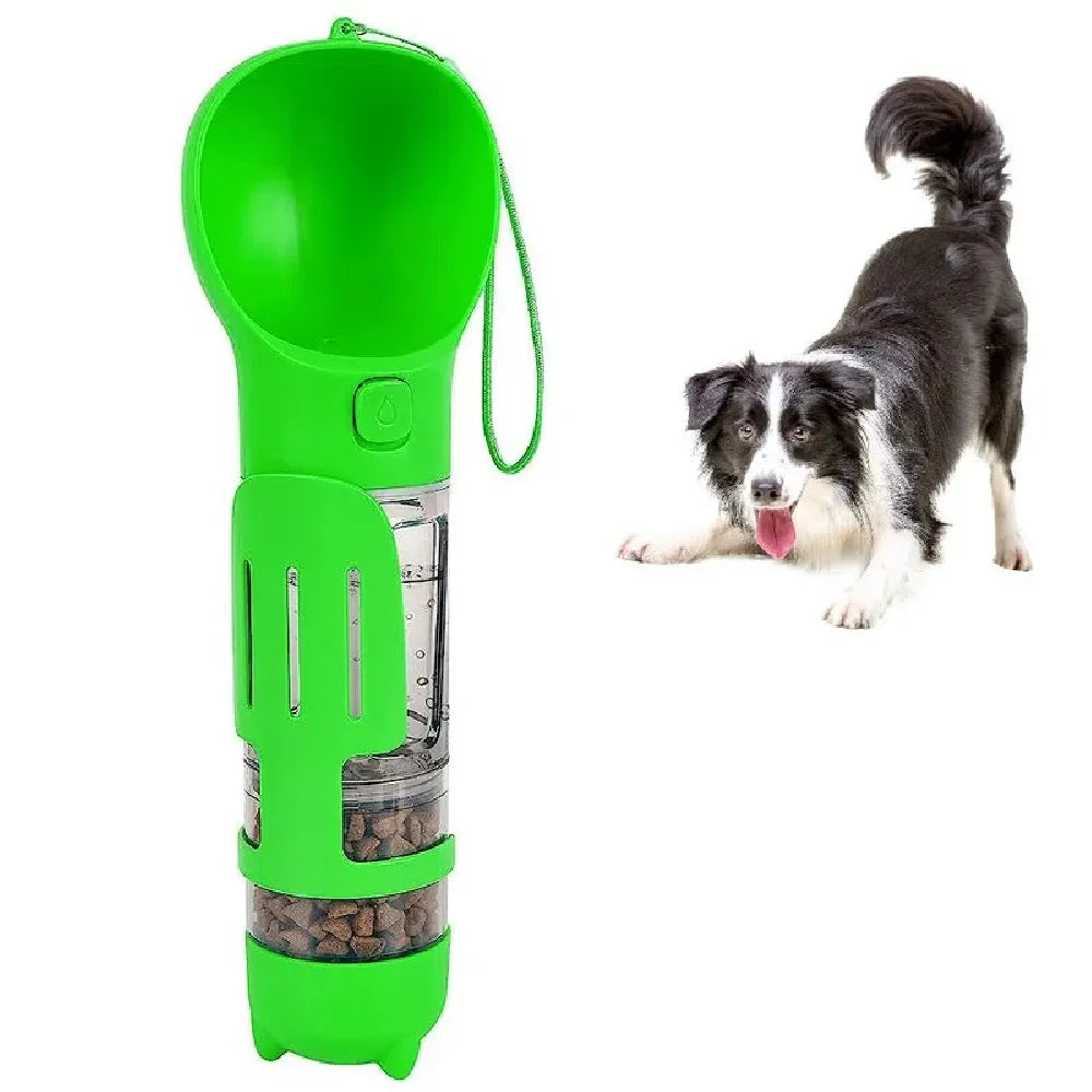 Botella Canina Multifuncional 4 en 1 – ¡Práctica, Portátil y sin Derrames!